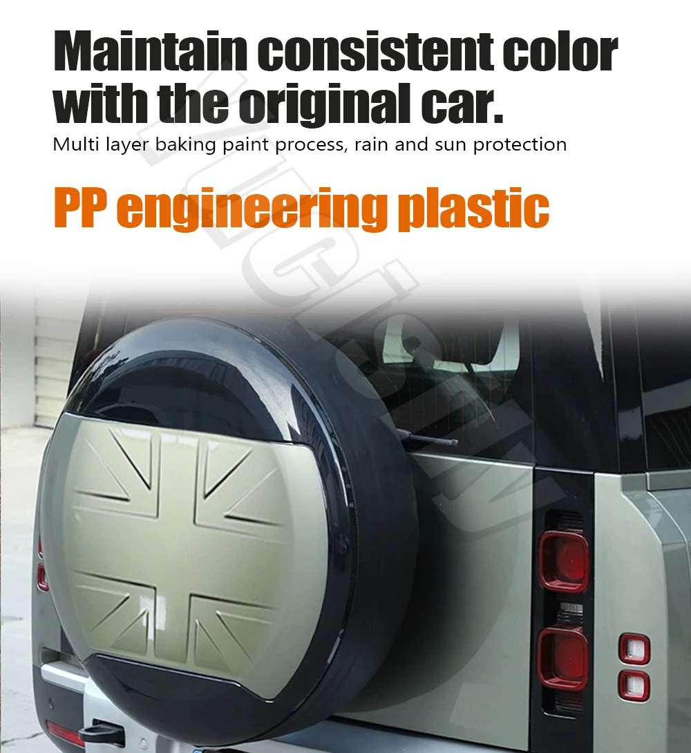 Cubierta de rueda de repuesto verde Pangea para LR Defender 90 110 130 2020-2025