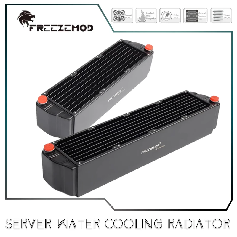 مشعاع تبريد مياه الخادم 80X3X4، مبادل حراري من الألومنيوم سمك 65 مم 3 طبقات قناة مياه من النوع 'Z'