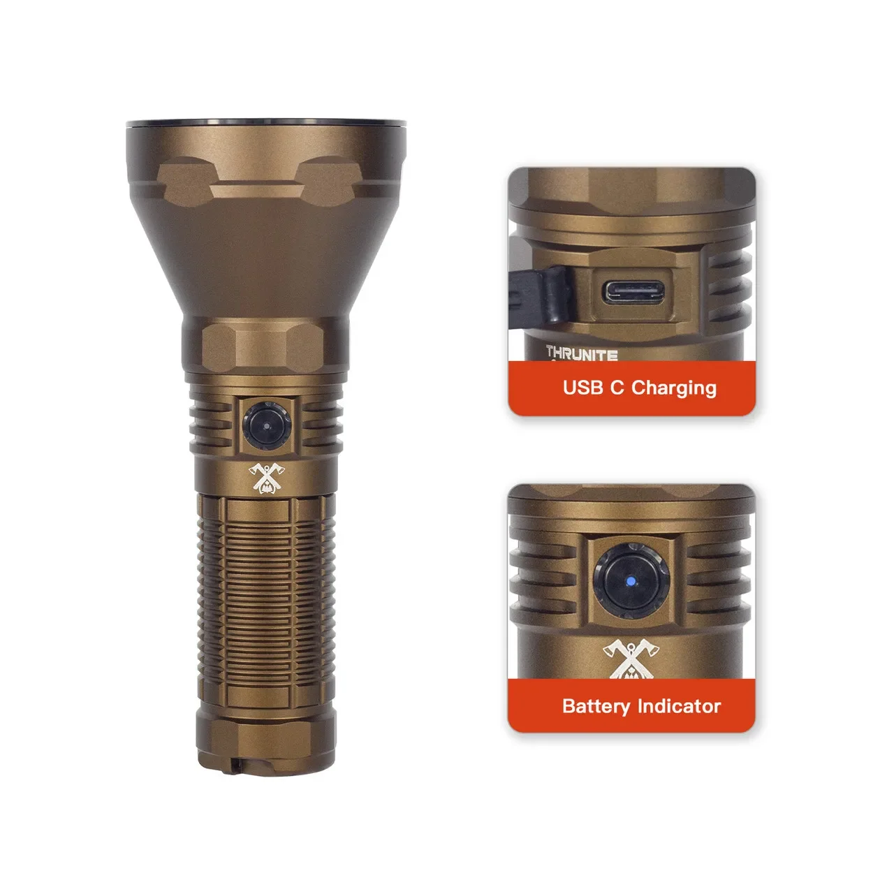 ThruNite Catapult Pro LED Flashlight Type-C Rechargeable Search And Rescue Flashlight Orginal Professional lighting