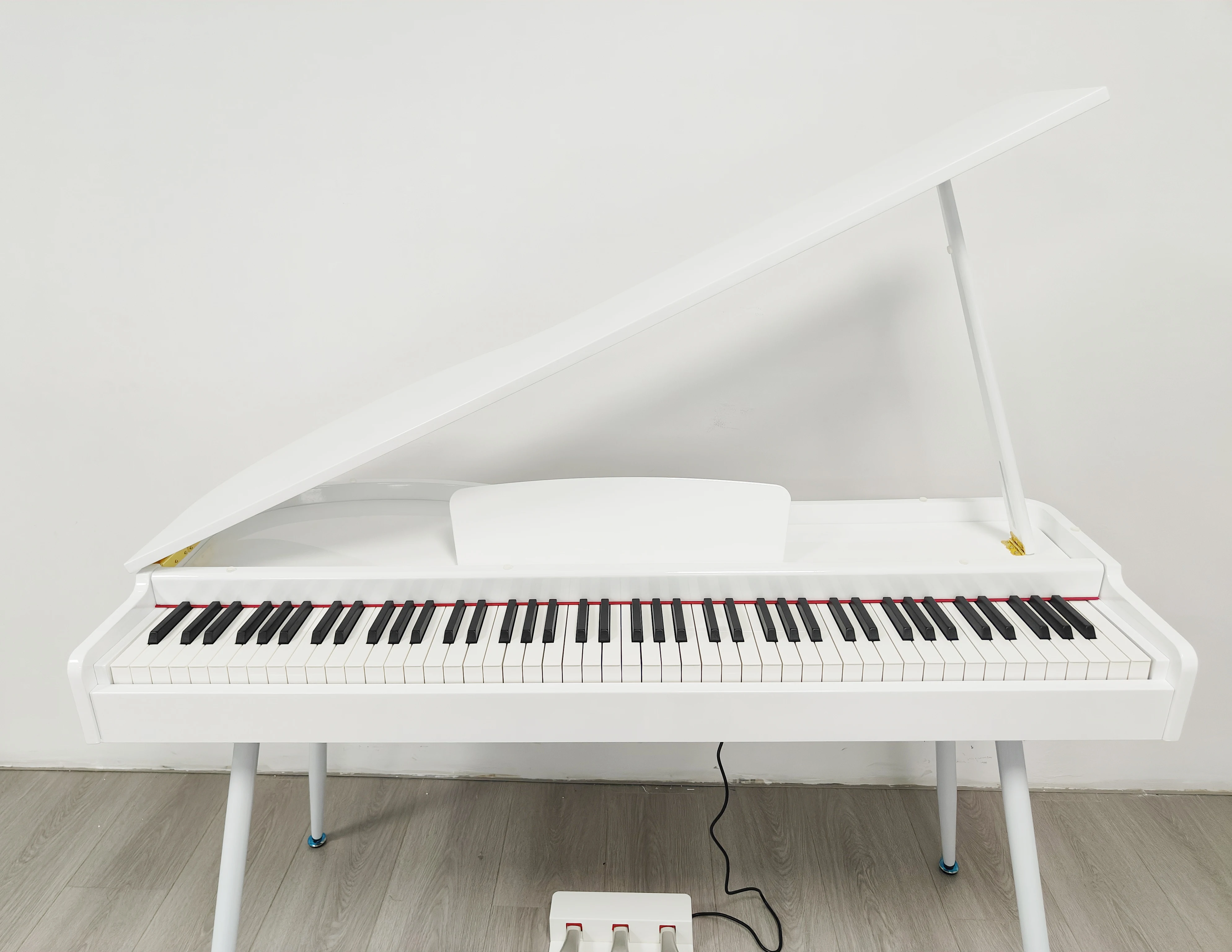 88‑Key Grand Digital Piano Hammer‑Action 128 Polyphony 3 Pedals White Black For Home Stage Adult Beginner