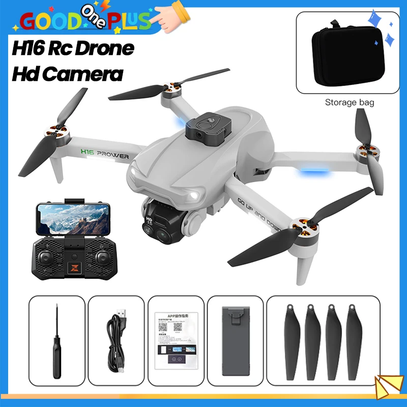 

H16 Rc Drone Hd Camera Lift Obstacle Avoidance Brushless Optical Flow App Control Aircraft Quadcopter Flying Toys for Boys