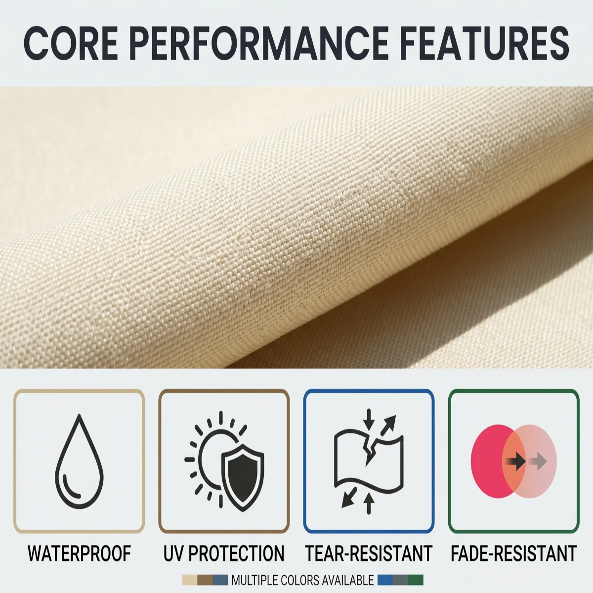 Terrace Umbrella Canopy Replacement Parts Outdoor Garden Parasol Canopy for Courtyard Swimming Pool Market Tables and Chairs
