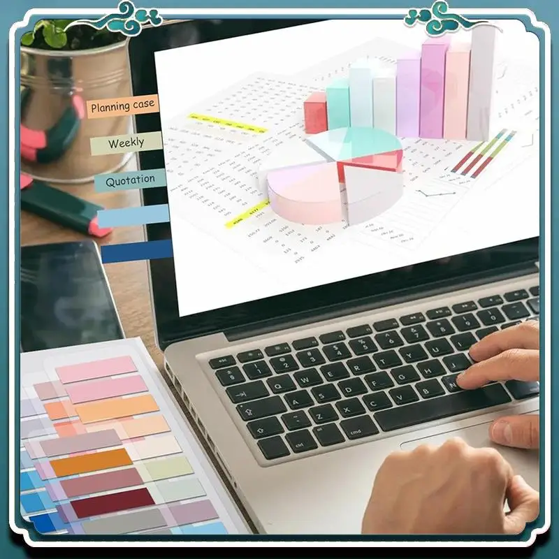 

Easy To Use 2400 PCS Sticky Tabs,120 Colors Writable Sticky Note Tabs For Binders, Annotation Tabs, Page Markers, Classify Files