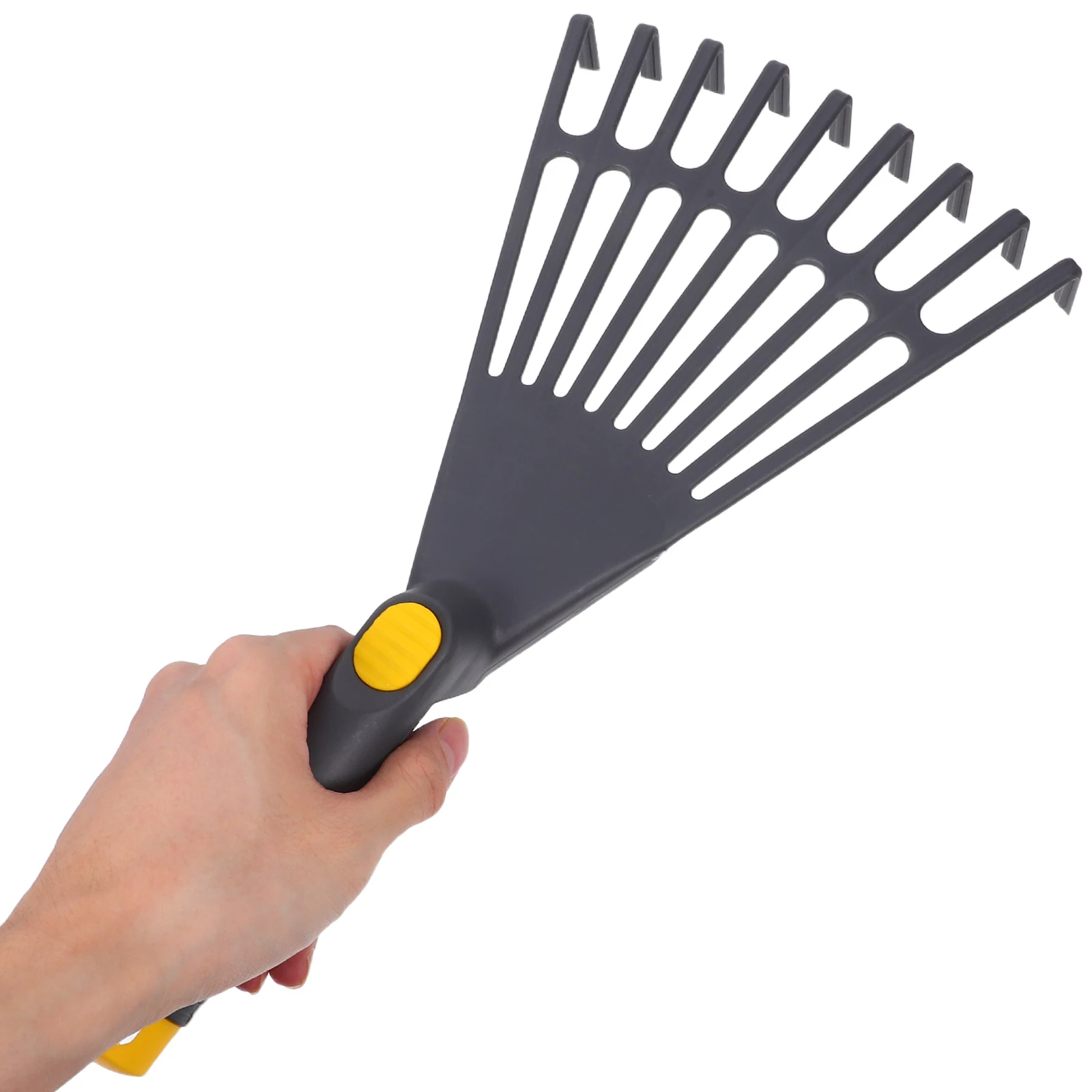 

2 Pcs Garden Rake Plastic Leaf Set Sweeper for Leaves Heavy Duty Grey Tool Pickup