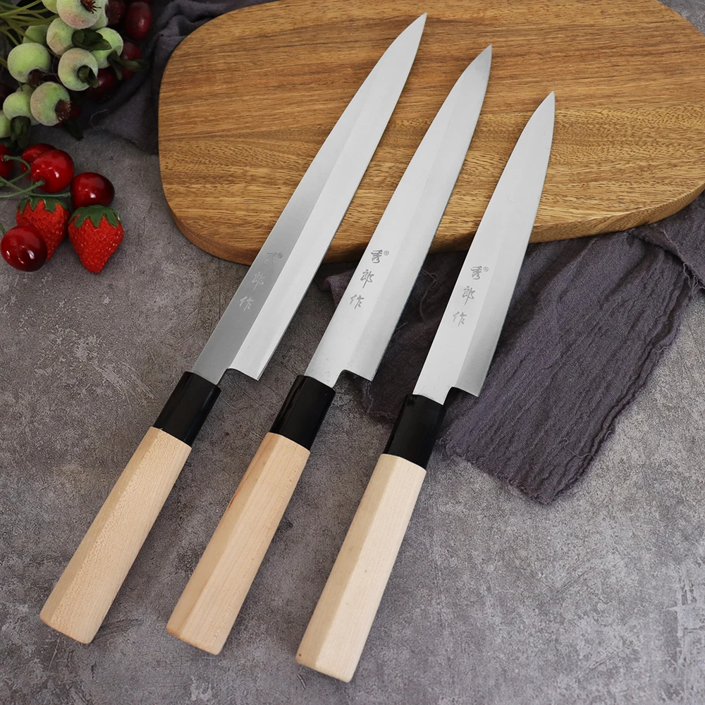 Professional Sashimi Knife Japanese Sushi Knife Salmon Knife High Carbon Stee Kitchen Slicing Knife Cooking Knife