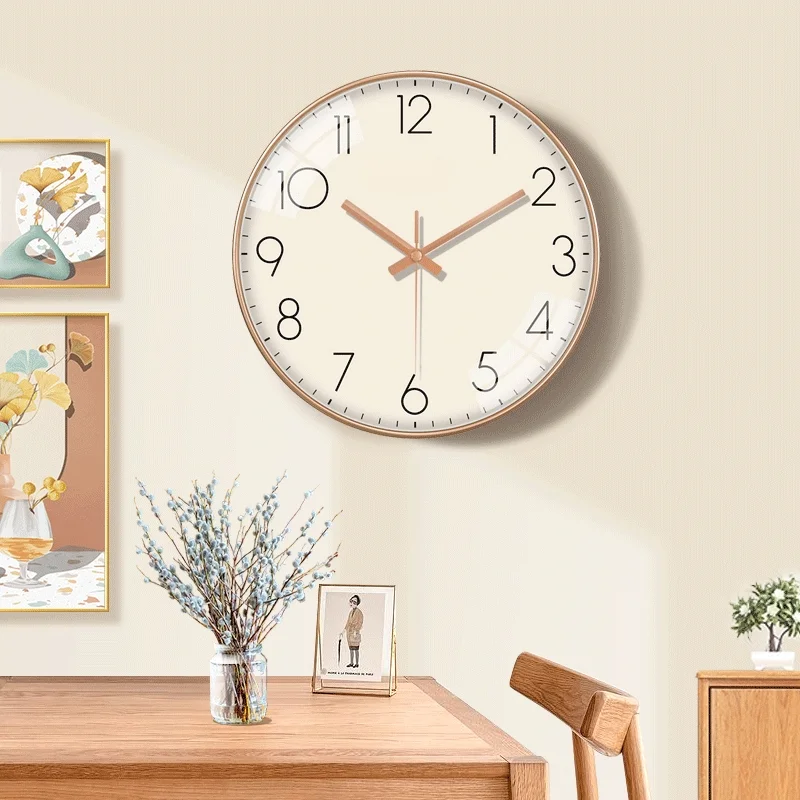 

New Quartz Wall Clock For Living Room Fashion Creative Clock Light Luxury Decoration For Bedroom Nordic Simple Silent Clock