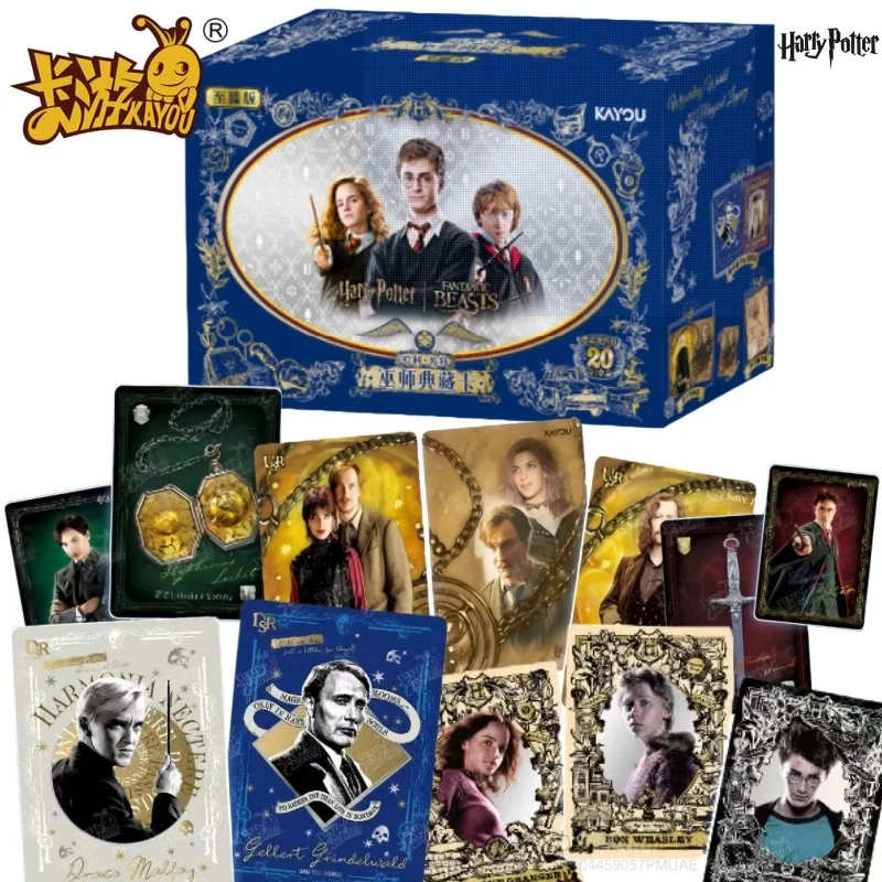 مجموعة KAYOU الأصلية Harry Potter Ultimate Edition Wizarding Collection بطاقات التداول حزمة من بطاقات الفلاش والهدايا