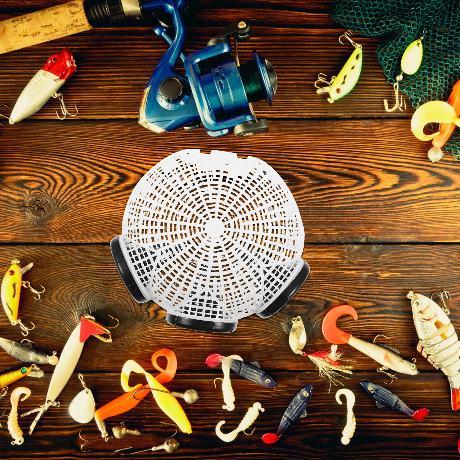 

Eel Basket Shrimp Net Minnow Lobster Trap Durable PP Compact Lightweight For Blue Crabs Reusable Fishing Net