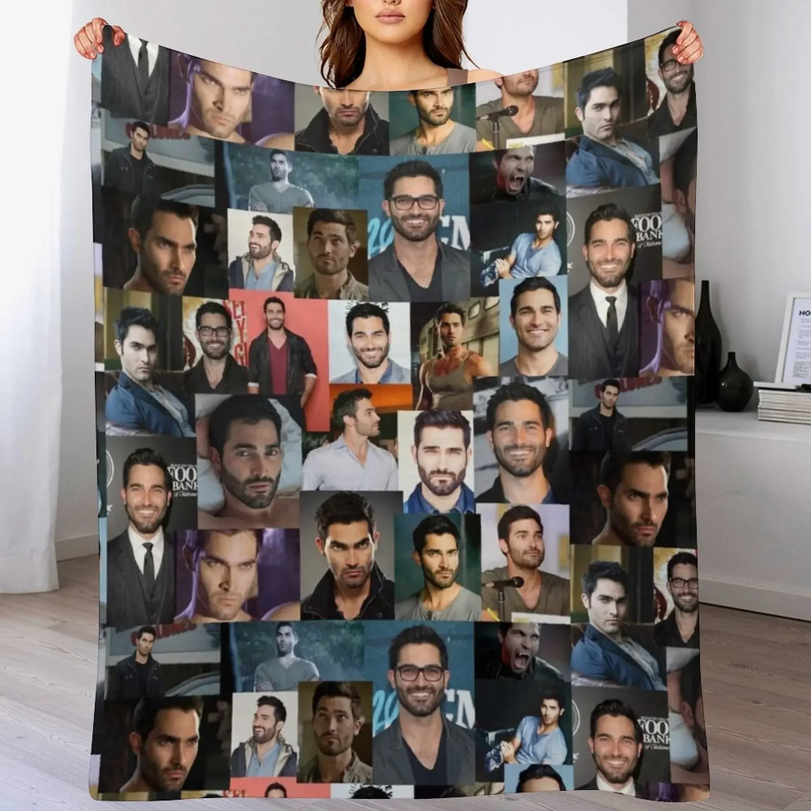 

Tyler Hoechlin collage Throw Blanket Nap Luxury Bed Fashionable Blankets
