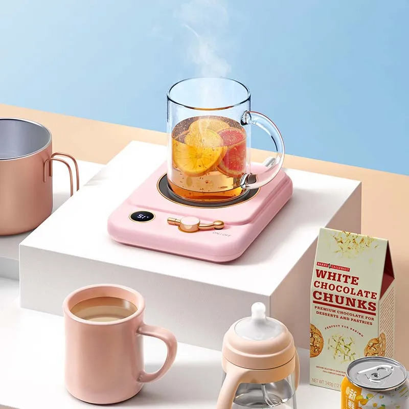 Calentador de tazas eléctrico inteligente de 25W, placa caliente para té y leche, posavasos calefactor, almohadilla de calentamiento de 3 engranajes, 220V