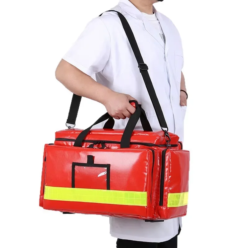 PVC First Aid Medical Kit, Water Resistant Accessory Backpack, First Aid Bag Empty For Outdoor, Emergency Bag - view 6