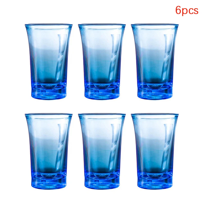 Neue 6 Stück Schnaps glas Plastik Spirituosen Schuss Tasse Party Bar Club Trink werkzeug Hochzeit Weingläser Cocktail Pint Kugel Wodka Tassen