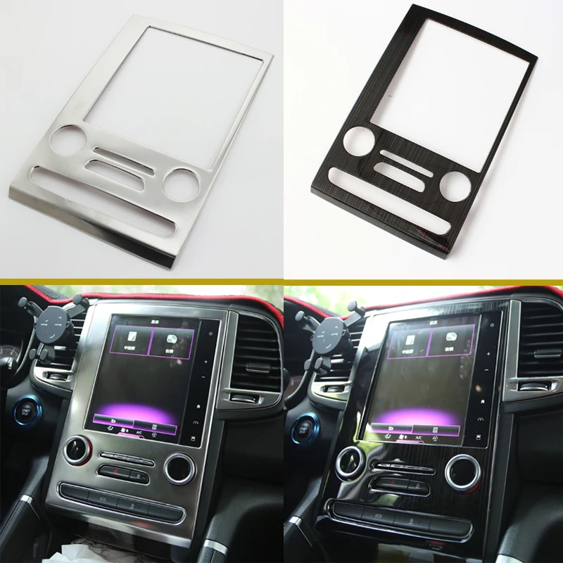 for Renault Koleos for Samsung QM6 2017-2021 Stainless steel navigation panel decorative stickers  Accessories