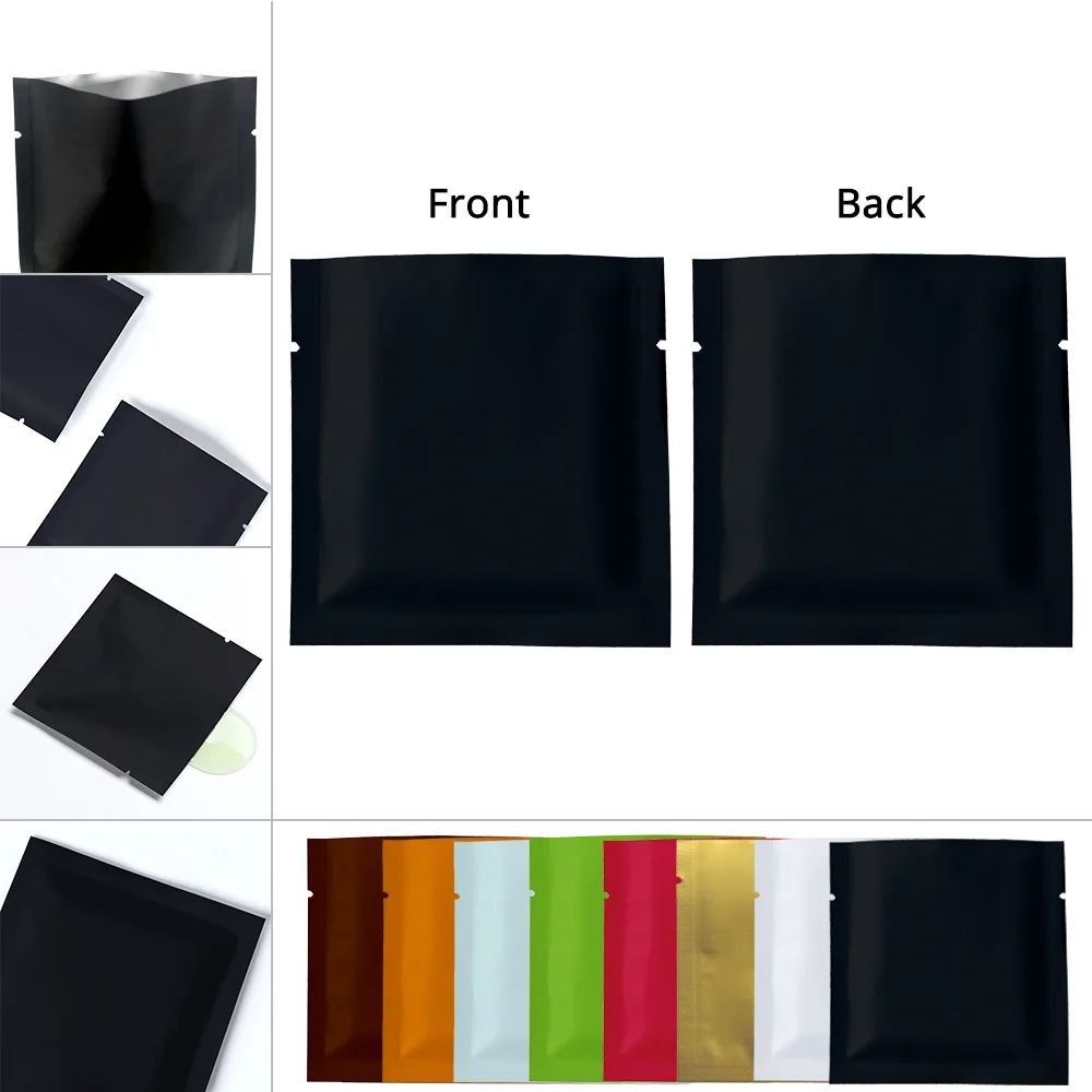 3x3 inch Heat Seal Aluminum Foil Flat Food Storage Bag Custom Printed Flat Mylar Bags