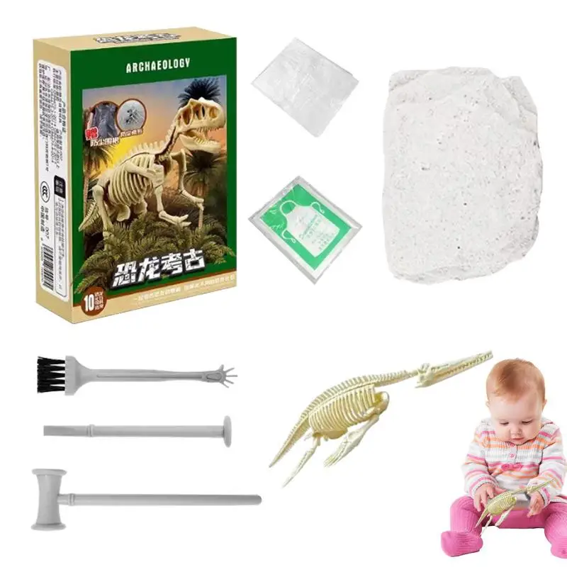 Dinosaur Skeleton Dig Kit Skeleton Digging Dino Toys 3D Dinosaur Skeleton Puzzle Display Models Buildable Dino Fossil Model For