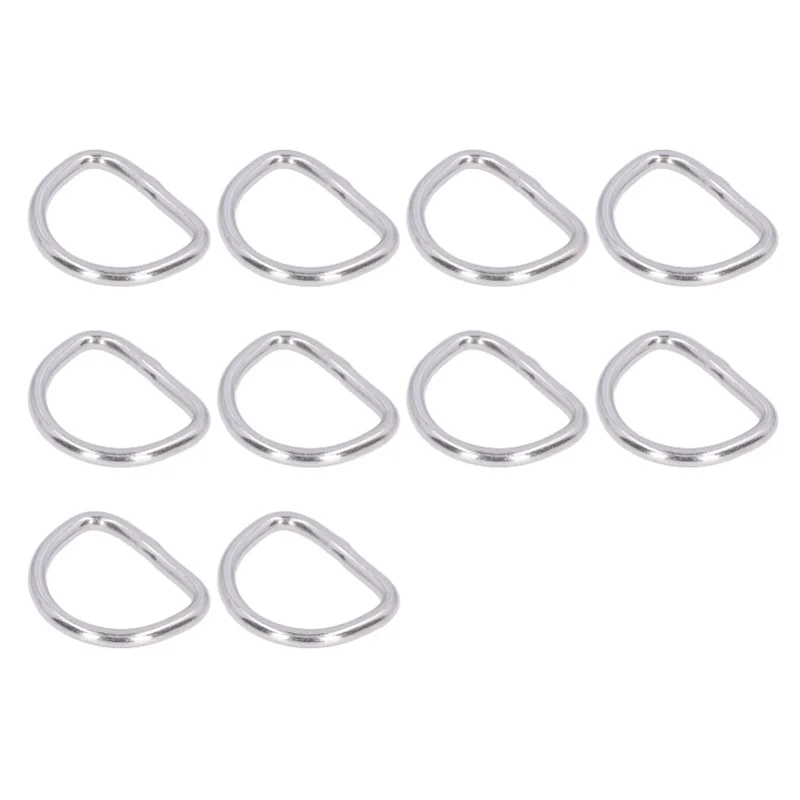 10Pcs Marine Grade D Ring Stainless Steel 316 Welded Seamless Boat Accessories 4x30x22mm