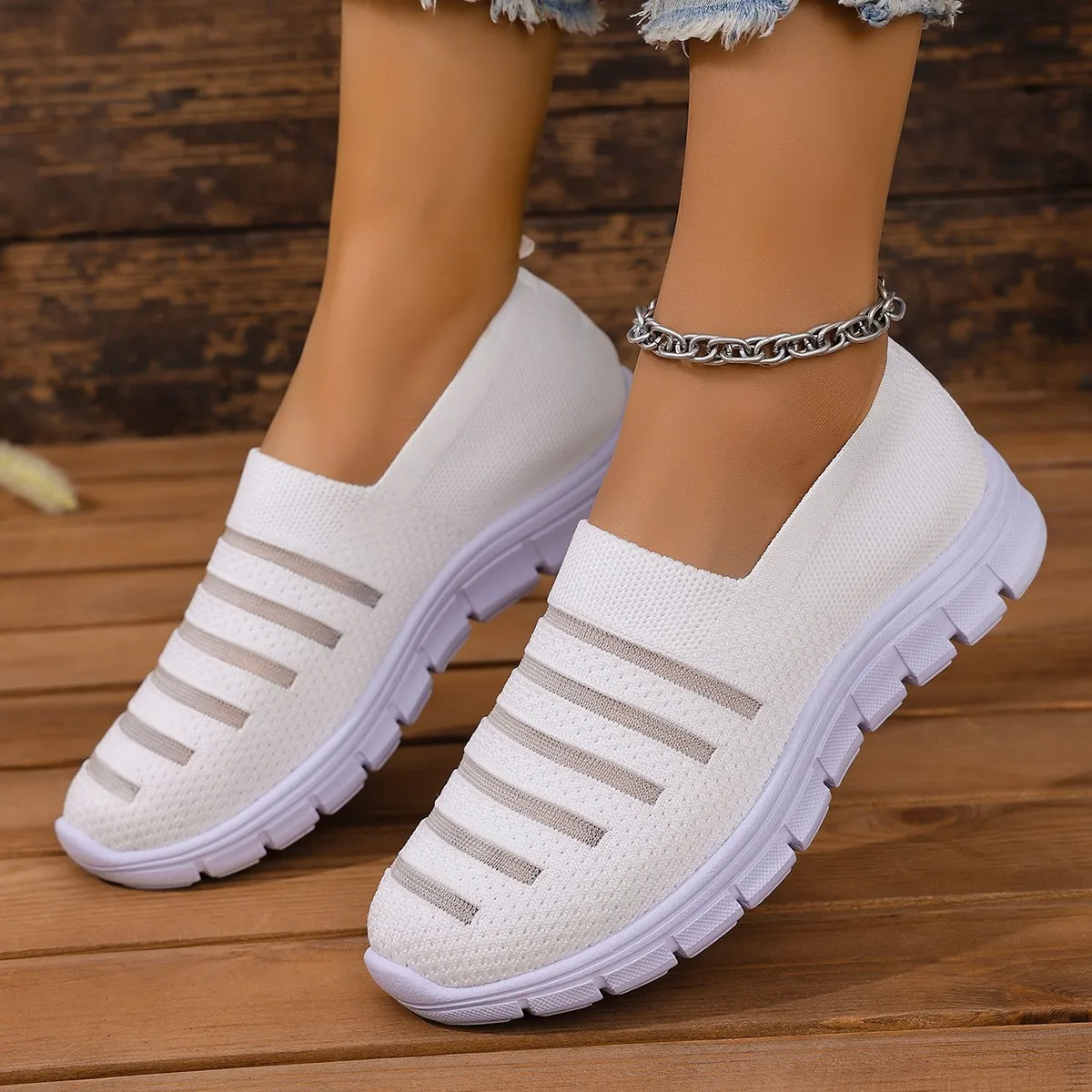 

Женская повседневная обувь с сеткой, легкие дышащие кроссовки на мягкой подошве для женщин, летние удобные прогулочные туфли без шнуровки больших размеров