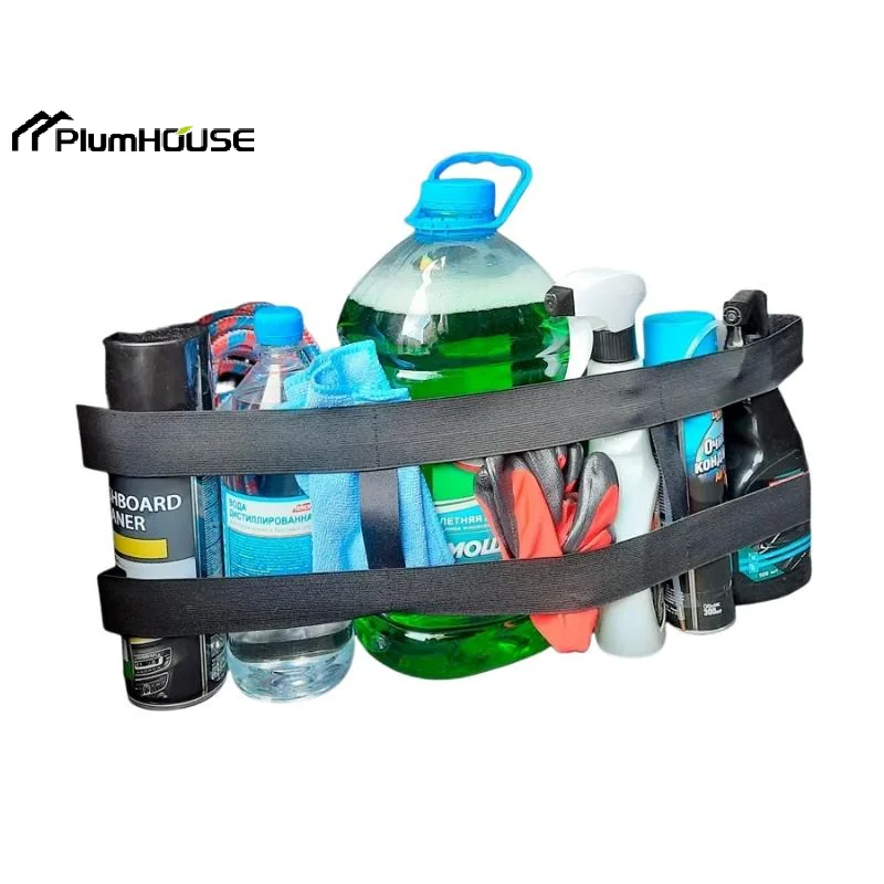 Adjustable Elastic Car Trunk Storage Strap With Strong Fixation Hold Cleaning Tools Securely For Auto Organization Daily Use