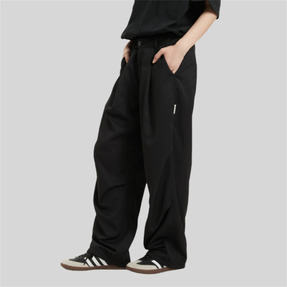 Harajuku Pant Men Streetwear Hip Hop Sweatpants Men Oversized Solid Color Straight Wide Legs Unisex Casual Trousers Pants