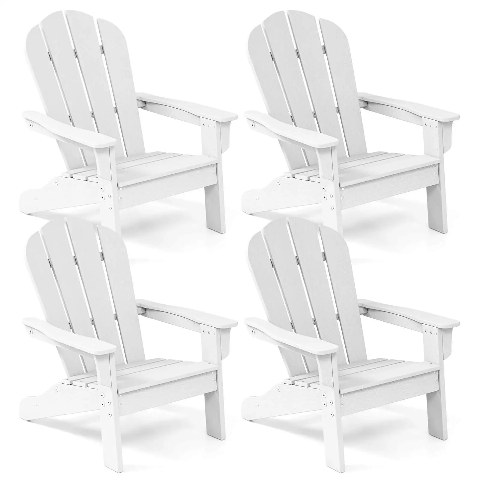 4PCS Kids Adirondack Chair w/ High Backrest Armrests Fire Pit Chair for Kids