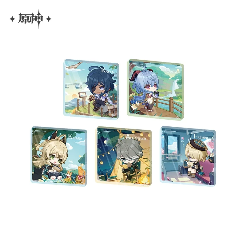 Sunsyea Genshin Impact Official Merch miHoYo Original Q Version Theme Series Badge Acrylic Ornament Pillow Alhaitham Kaeya Ganyu