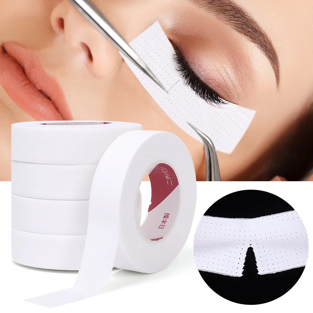 6 Rolls Japanese Insulating Tape for Eyelash Extension Lint Free Under Eye Pads Breathable Non-woven Tape Paper Eyelash Patch