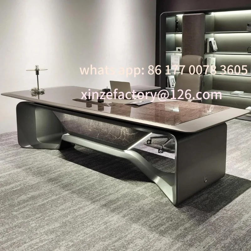 

Customizable High-end Boss Desk Modern Chairperson's Desk Large Manager's Office