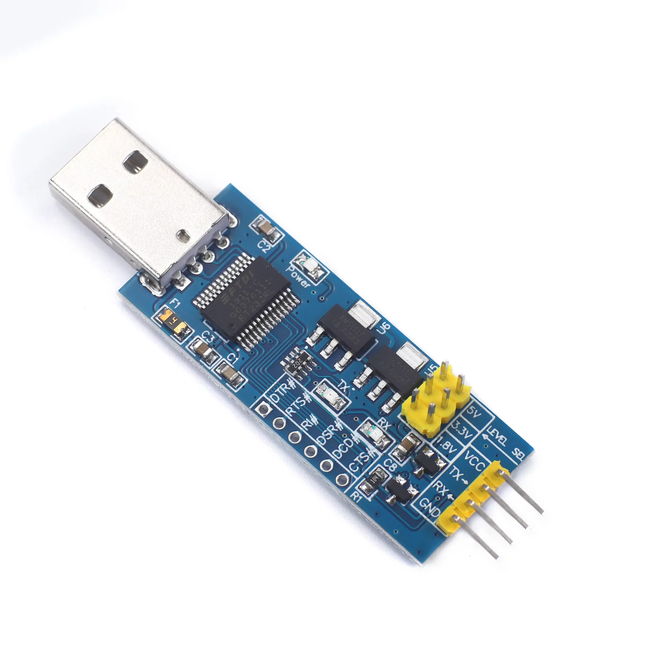 

FT232RL serial port module USB to TTL serial port small board 5V 3.3V 1.8V level Download the burn line