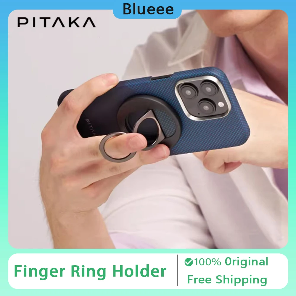 PITAKA Anello di Supporto MagSafe Phone Grip Rotazione di 360 Gradi Magnetico per IPhone 17 Pro Max Supporto Multifunzionale Portatile Android