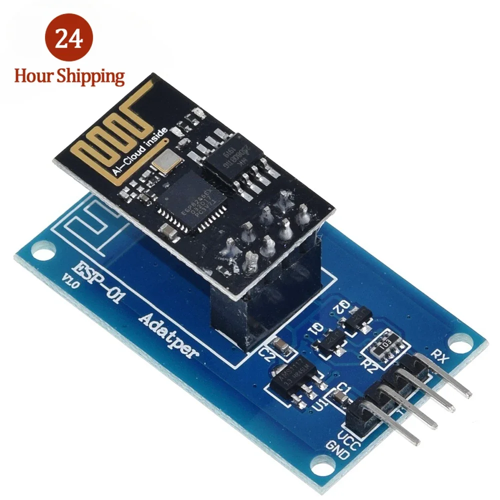 ESP8266 ESP-01 Serial WiFi Wireless Adapter Module 3.3V 5V Esp01 Breakout PCB Adapters Compatible For Arduino