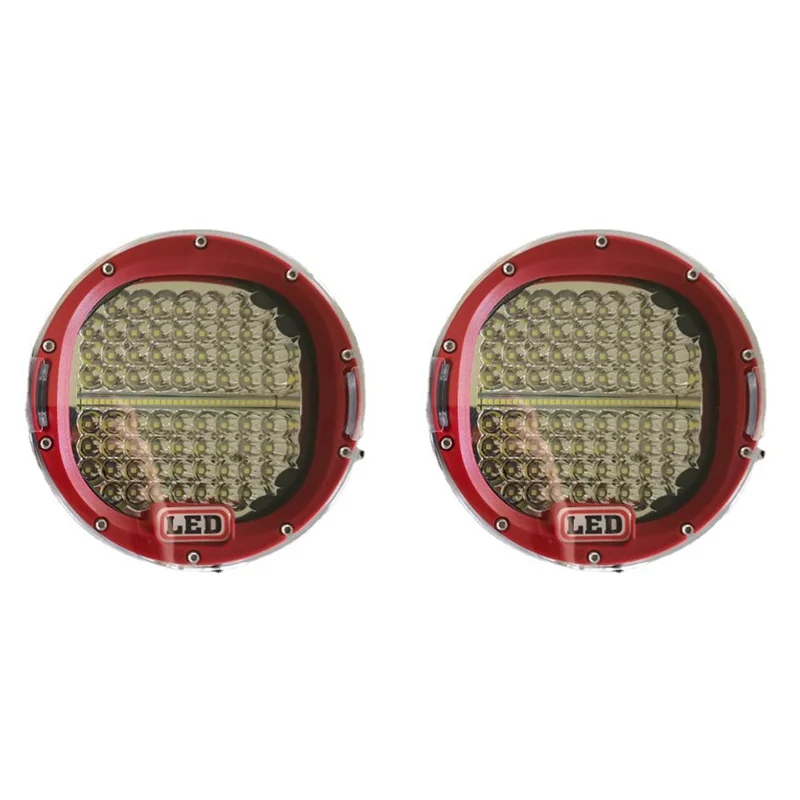 

2 шт. 4X4 4WD точечный светодиодный рабочий фонарь на крыше для Ford Jeep Hummer Defender Volvo Lorry 7 дюймов IP68 Offroad SUV Пикап красный