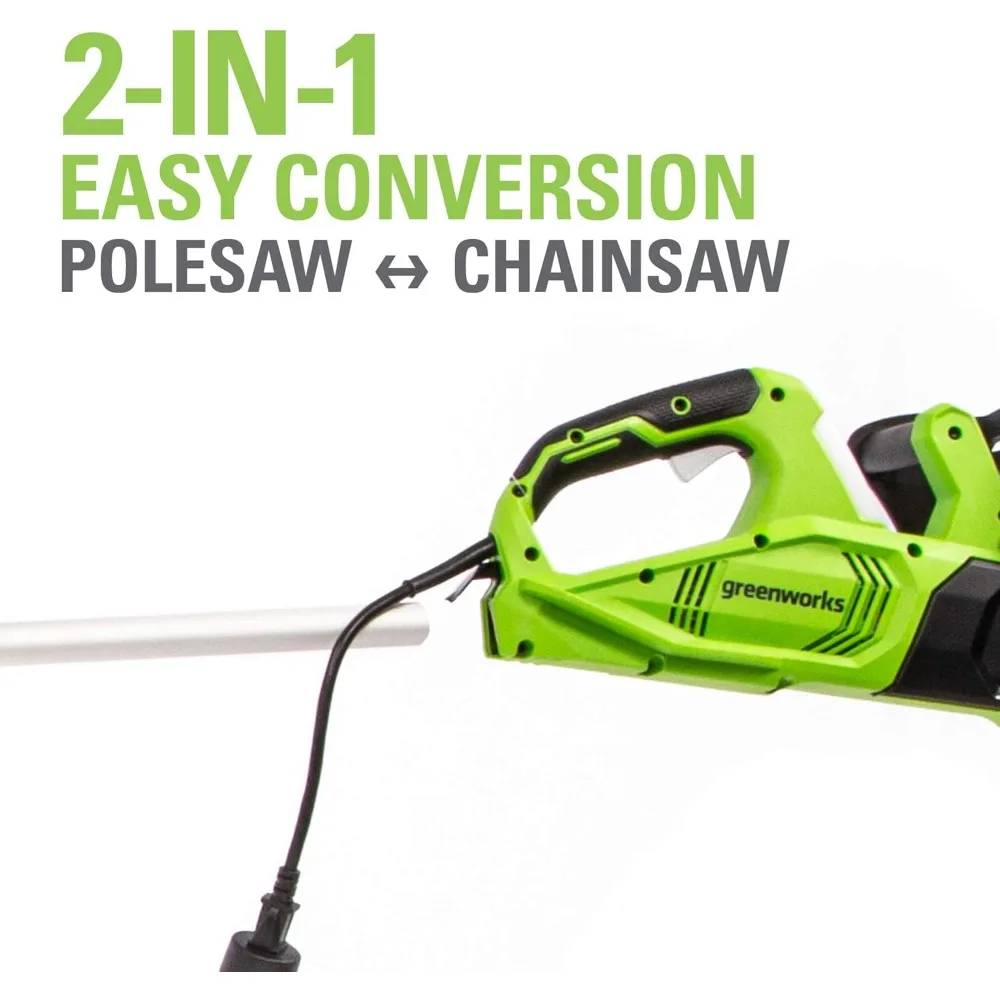 Sierra de poste eléctrica de doble propósito y 7 amperios de 10 pulgadas