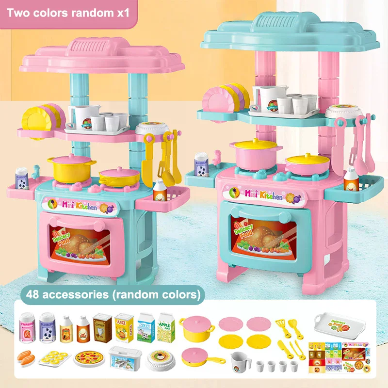 Pretend Play Dollhouse Kitchen Set Miniature Food Toys Birthday Gift for Kids