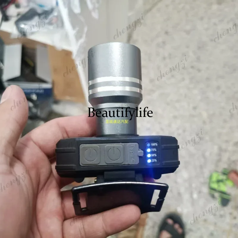 AB03  Retractable zoom headlight, strong light charging, super bright head-mounted flashlight, night fishing light, outdoor supe