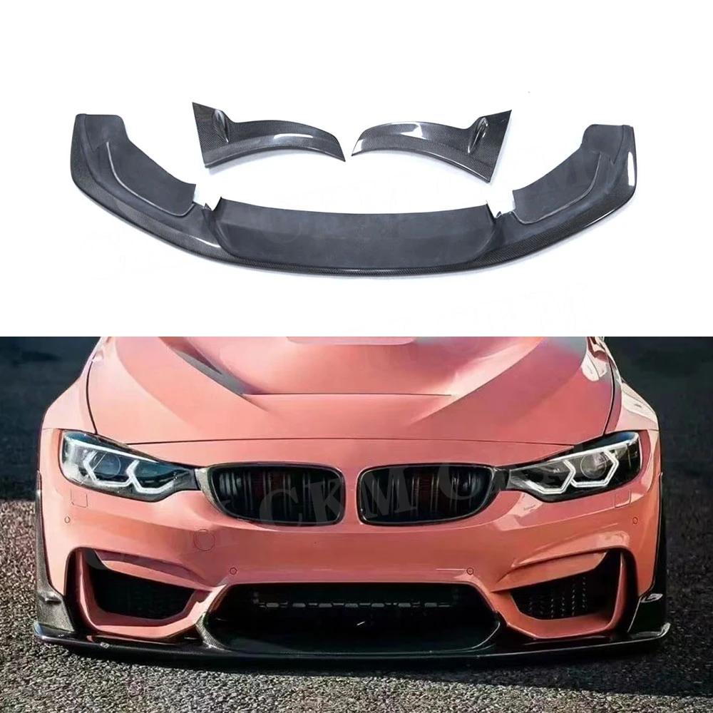 

Carbon Fiber for BMW M3 M4 F80 F82 F83 2015-2020 Front Bumper Lip Side Splitter Car Front Lip Bumper Splitter Lip Spoiler FRP