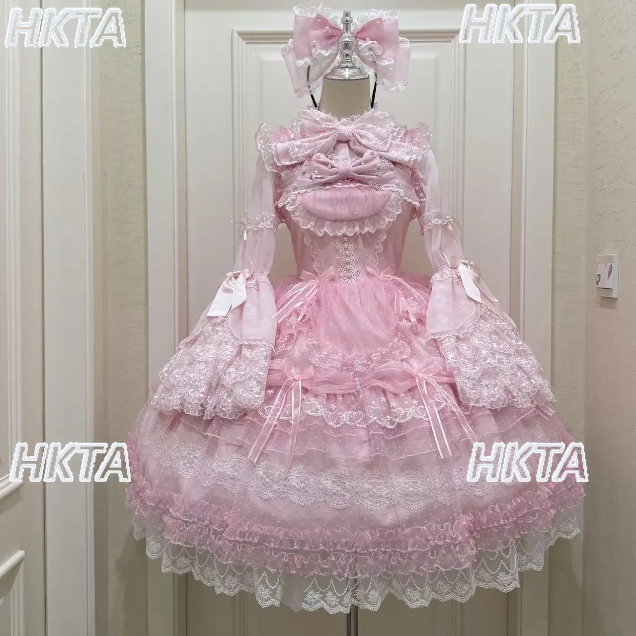 日本製大量生産ロリータサスペンダードレス JSK スイートハイウエストレースステッチボウ誕生日プリンセスロリータロドレス女性用