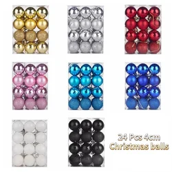24pcs  4cm Christmas Tree Xmas Balls Decorations Baubles Party Wedding Ornament