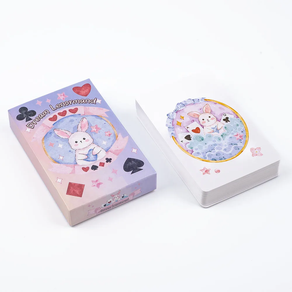 Dream Lenormand Tarot-Kartendeck, 43 Karten, Oracle-Brettspiel für Kinder, Familie und Freunde, perfektes Puzzle, Freizeitaktivität, 8,9 x 5,7 cm – Detail 6