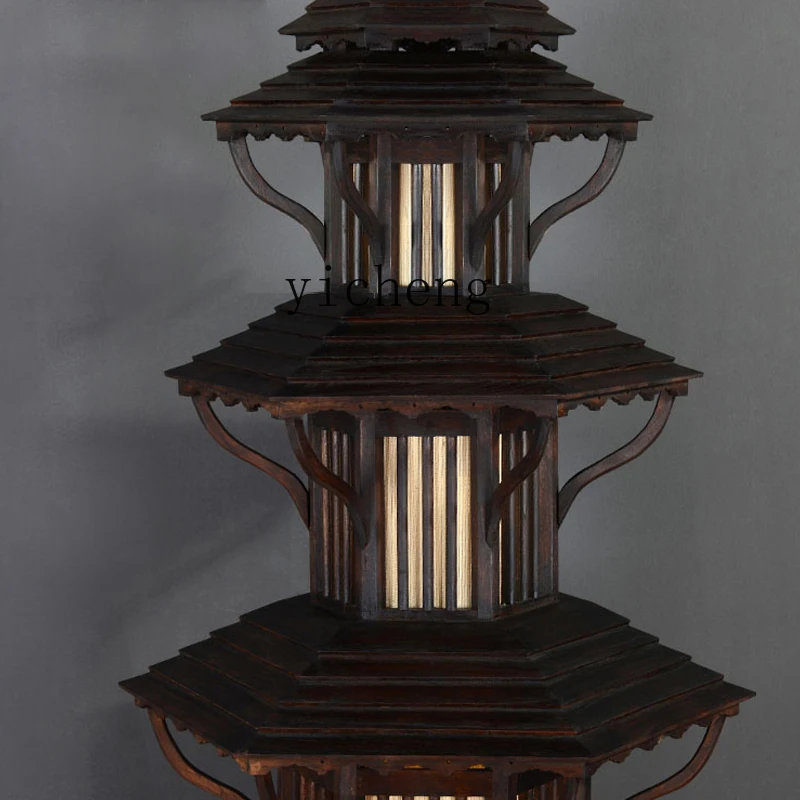 Club Living Room Floor Lamp Wooden Vintage Nostalgic Tea Room Lighting Decorations