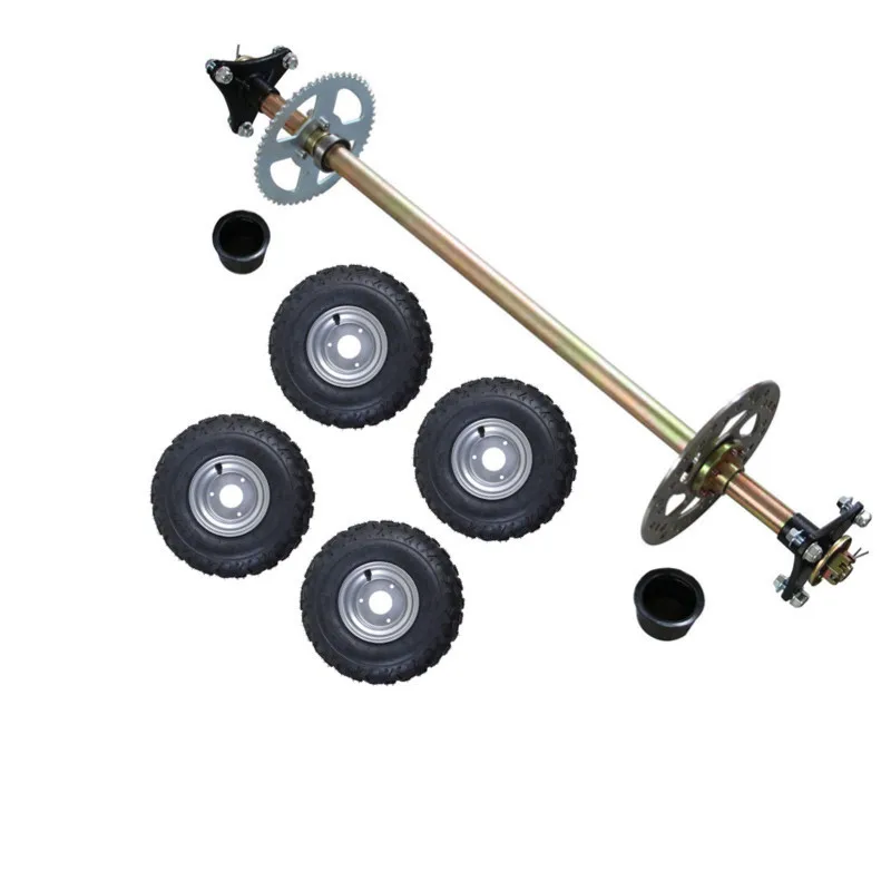 

29" Rear Axle Kit + 6" Wheels Tire Brake Sprocket for ATV Quad Go Kart Cart Golf