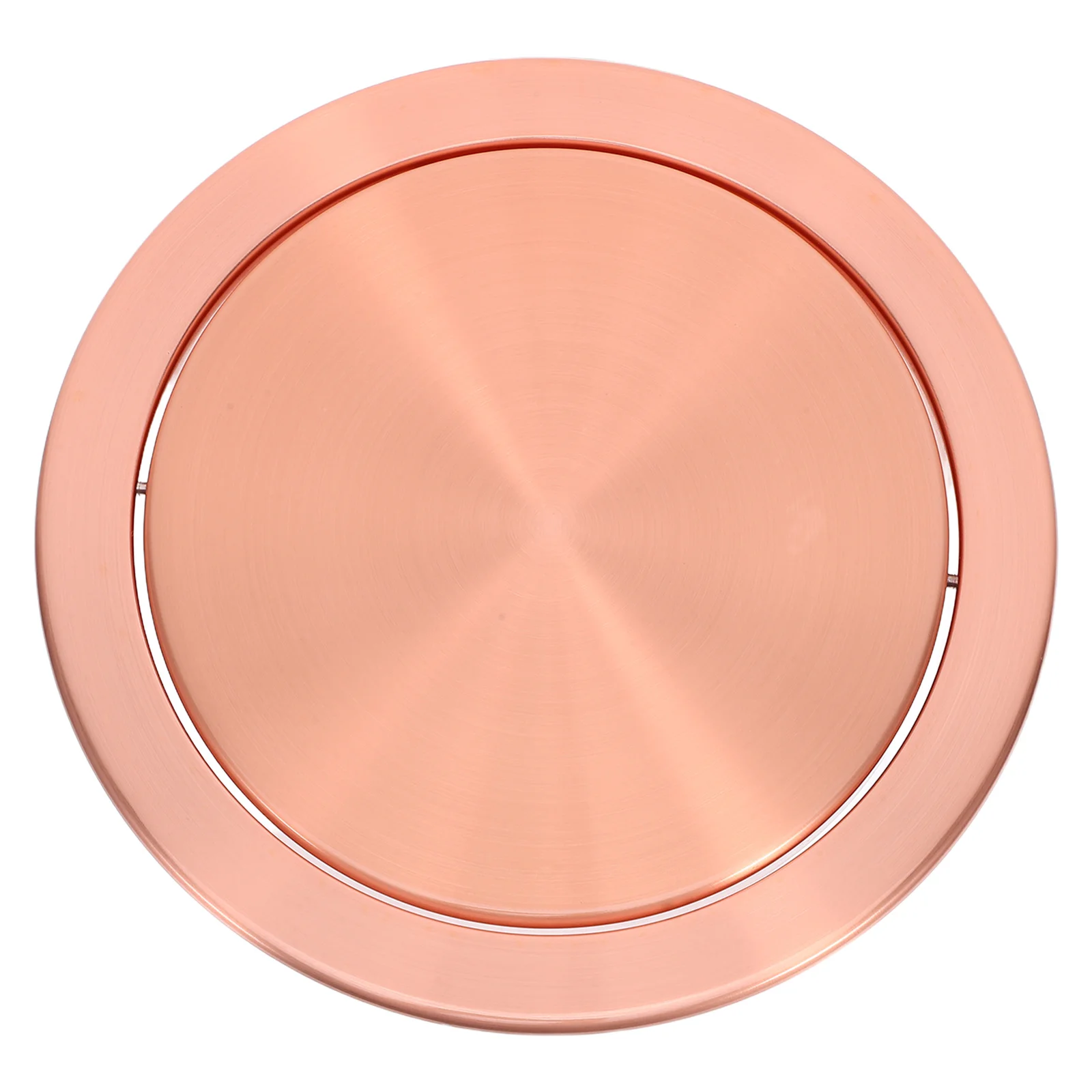 

Stainless Steel Recessed Trash Lid Round Countertop Garbage Can Cover Built-in Swing Odor Control for Bathroom Kitchen Embedded