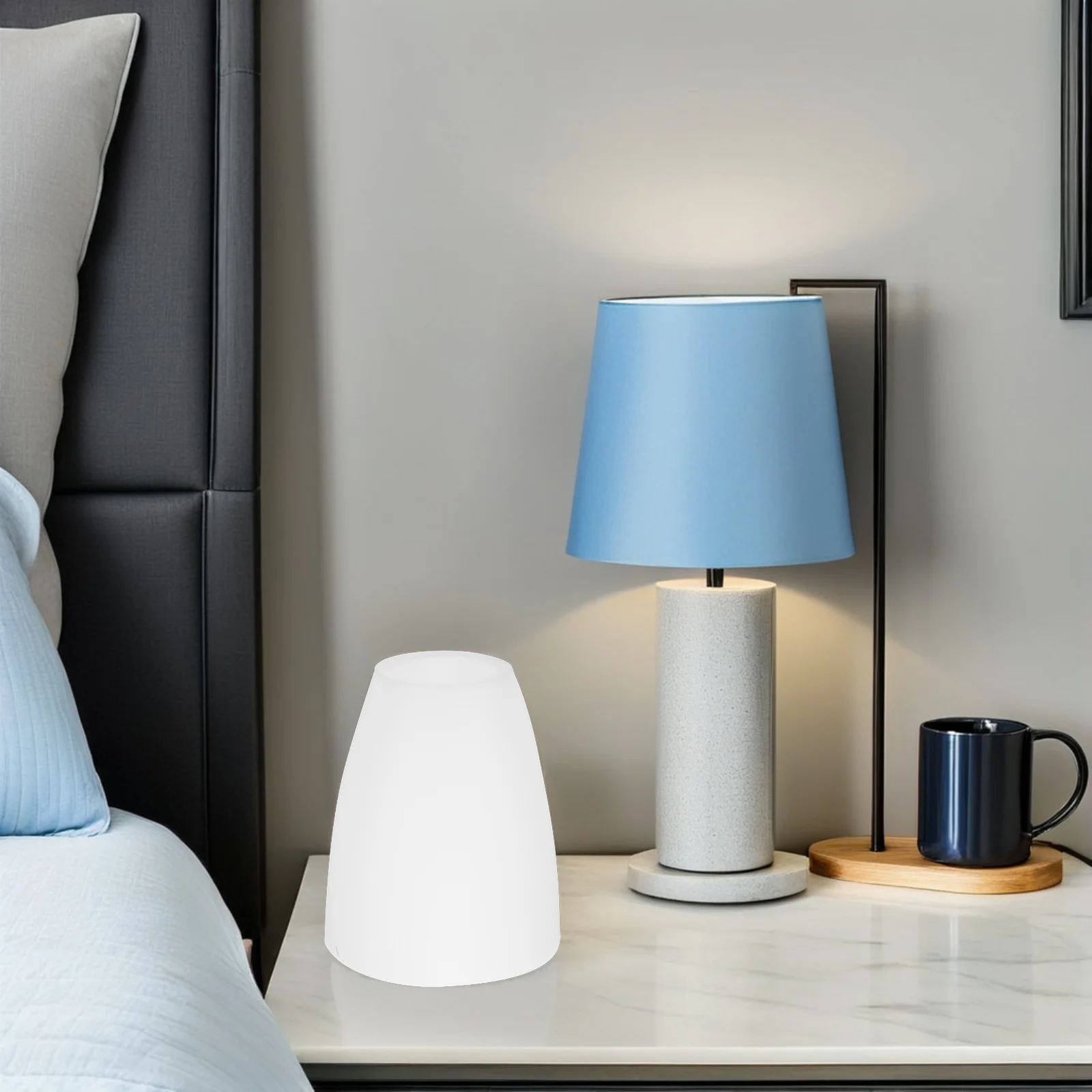 

2Pcs Plastic Lamp Shades Modern Design Light Diffusion Cover for Table Desk Floor Lamp Replacement Decorative Home Lighting