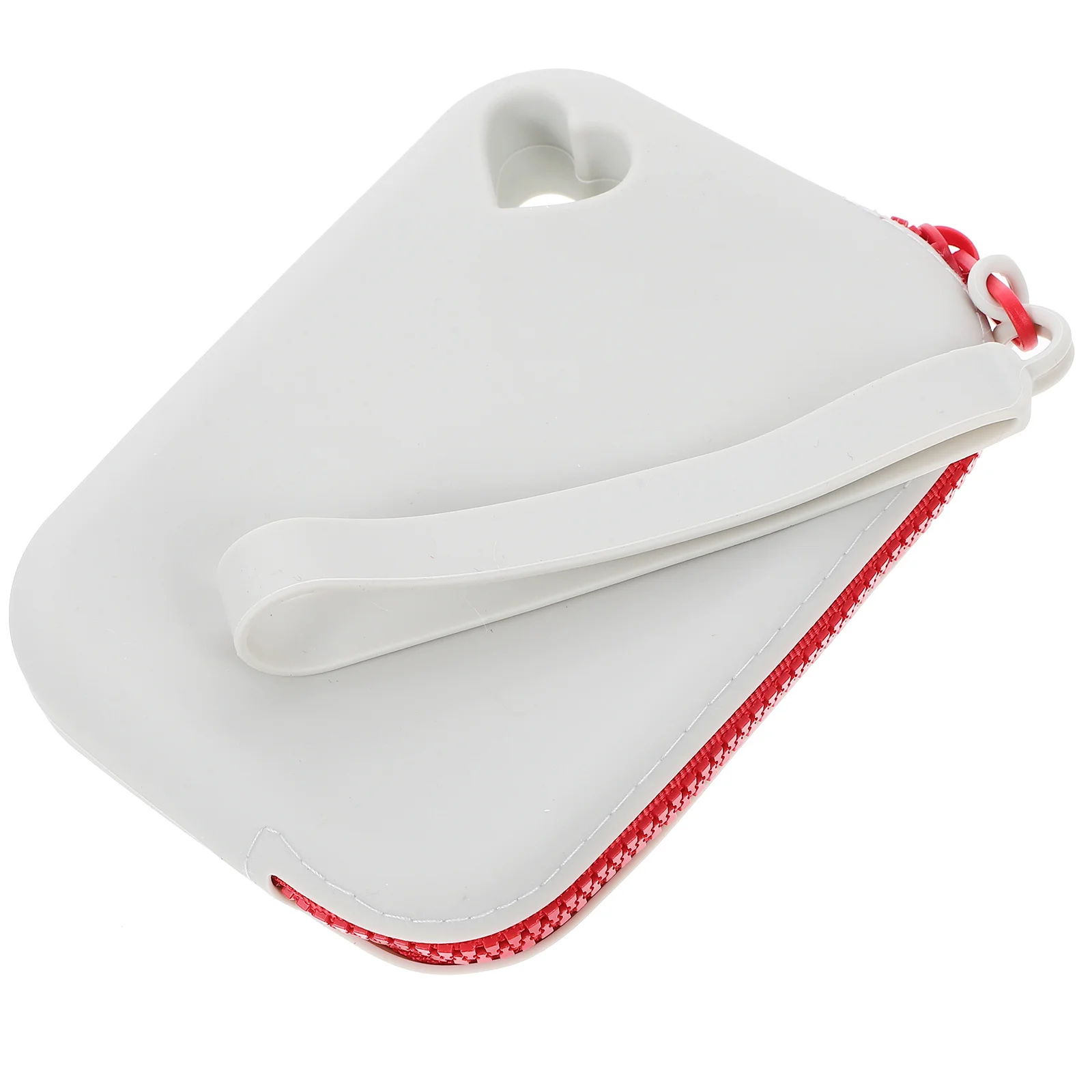 

Silicone Coin Purse Size L Grey Premium Waterproof Portable Storage Bag Minimalist Change Purse Zippered Wallet for Women Men