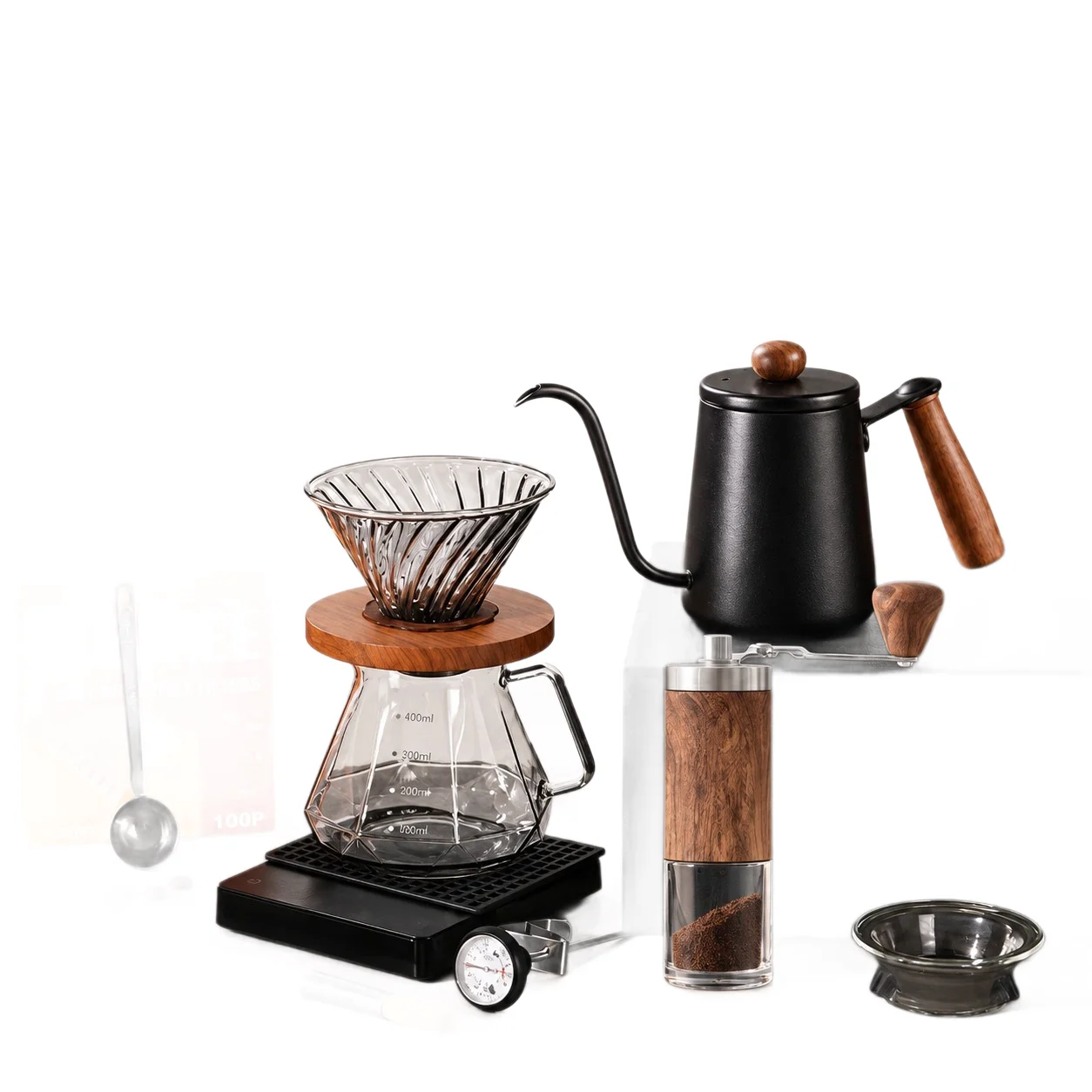 Premium Pour-over Coffee Set Gift Box, Home Coffee Pot Combo & Coffee Gear