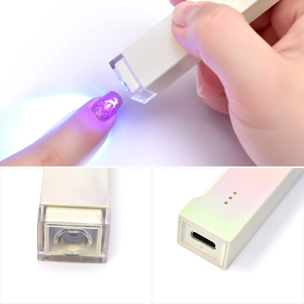 1PC Mini Nail UV LED Lamp Protable Quick Dry Nail Gel Polish USB Rechargeable Hand Light Cure Treatment Manicure Nail Equipment