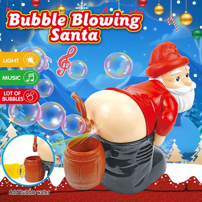 Santa Claus Bubble Machine Fart Bubble Blower With Music & Light Gnomes Farting Bubble Toys Novelty Christmas Gift For Children