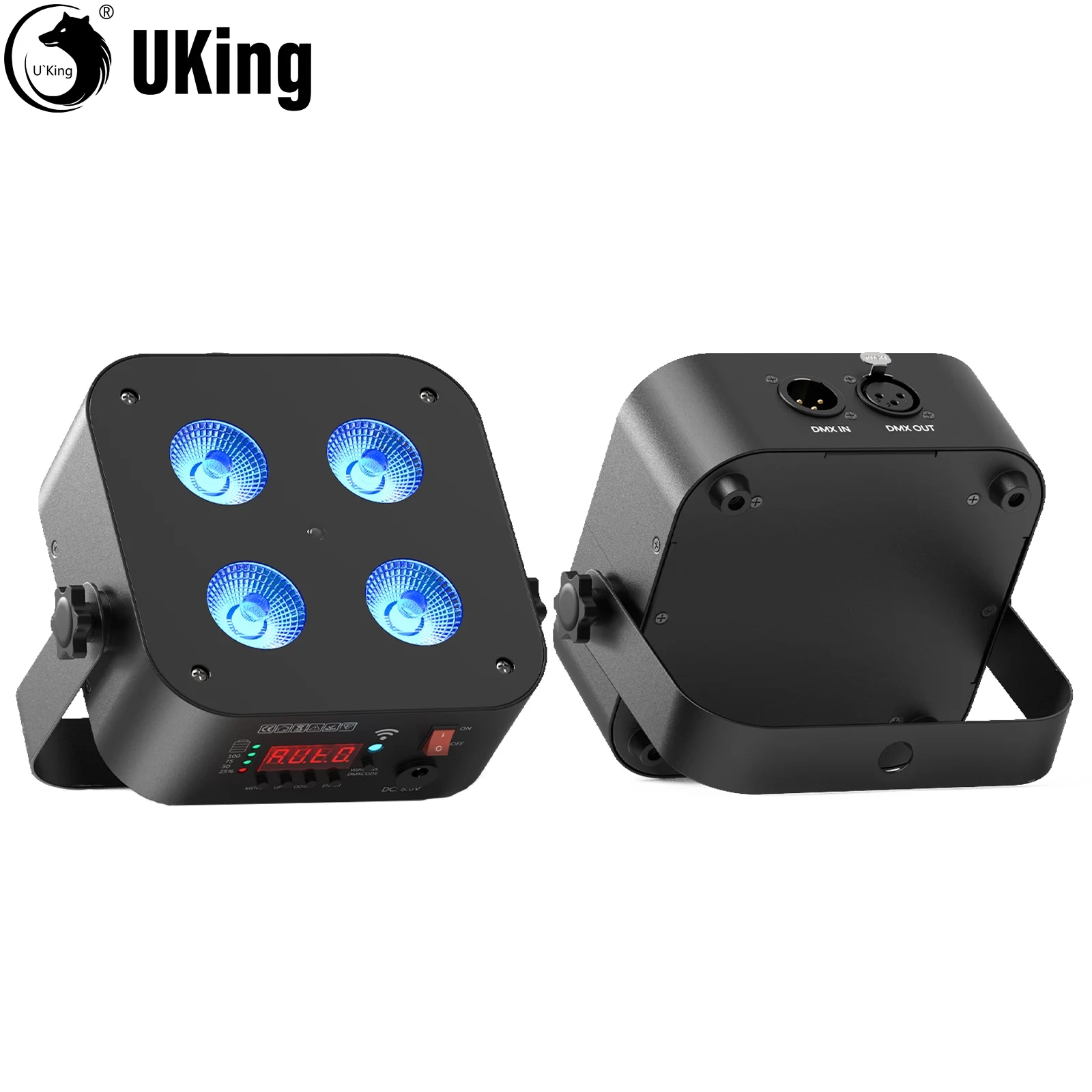 

U'King 1/2 шт. 4X18 Вт RGBWA + УФ светодиодные фонари номинальной мощности с аккумулятором Uplight APP/DMX/дистанционное управление сценические огни для вечеринок