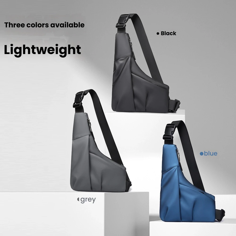 

Men's Portable Chest Bag Outdoor Sports Crossbody Bag Lightweight Asymmetrical Thin Waist Pack Suitable for Travel Hiking Daily