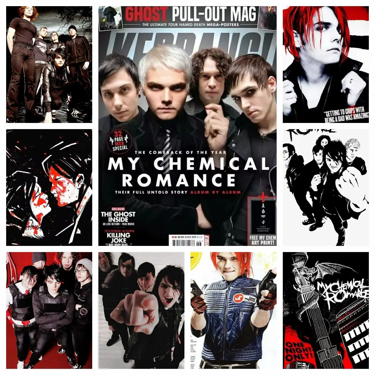 

Popular Rock Music Band My Chemical Romance 5D DIY Diamond Diamond Embroidery Full Round Drill Cross Stitch Home Deco