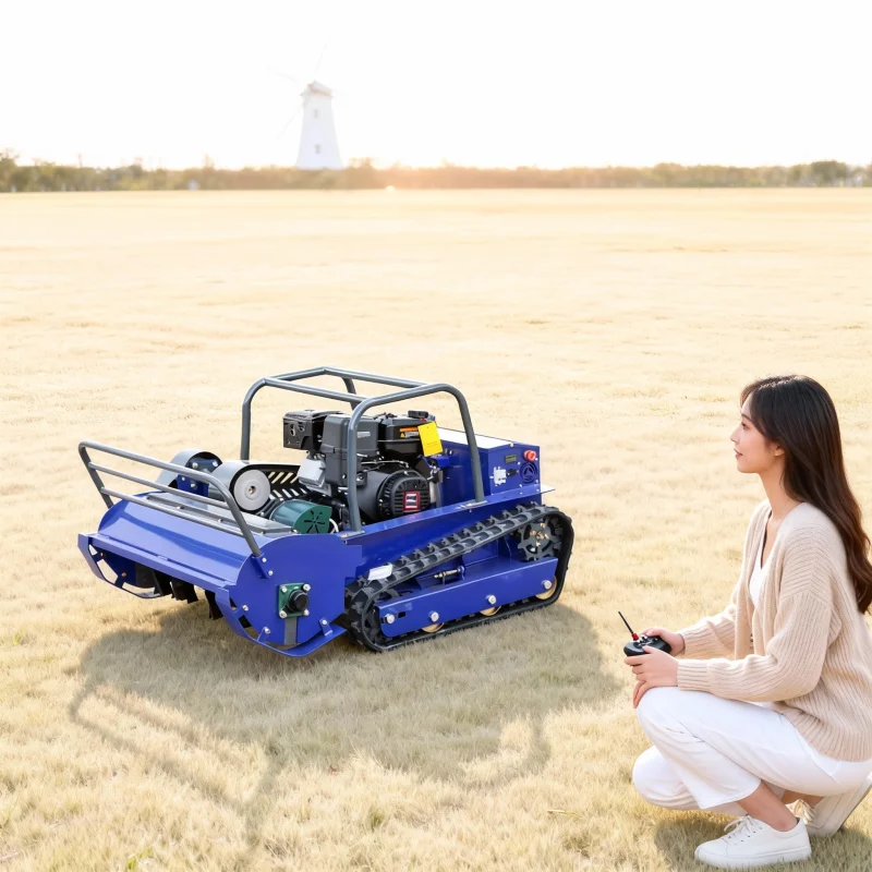 

Customized All Terrain Agriculture Flail Lawn Mower - CE EPA Certified Rubber Tracks Remote Control Robot Grass Cutting Machine